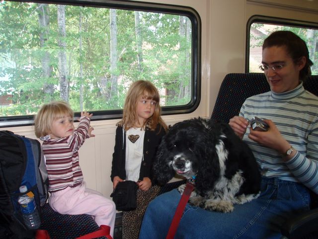 Barb, Danielle and Cassidy on the Flag Stop Train