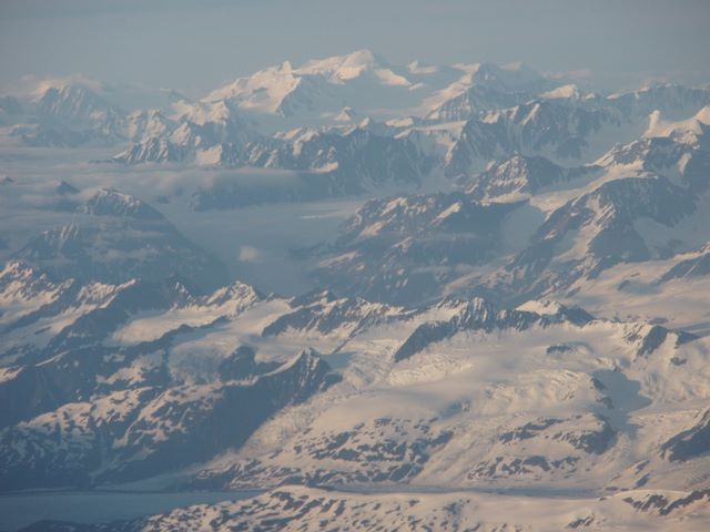 Flying to Anchorage.  About 20 minutes away from Anchorage.