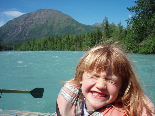 Danielle on the Kenai River.